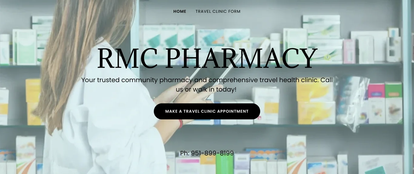 Captura del sitio RMC Pharmacy